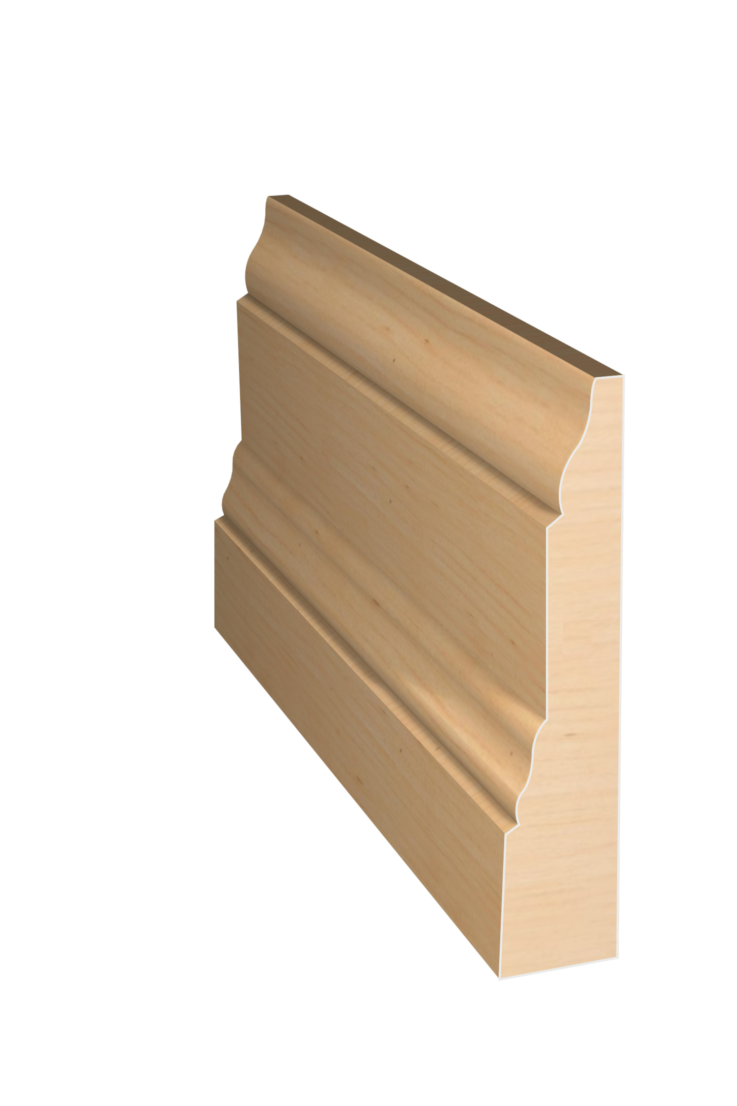 Three dimensional rendering of custom casing wood molding CAPL31411 made by Public Lumber Company in Detroit.