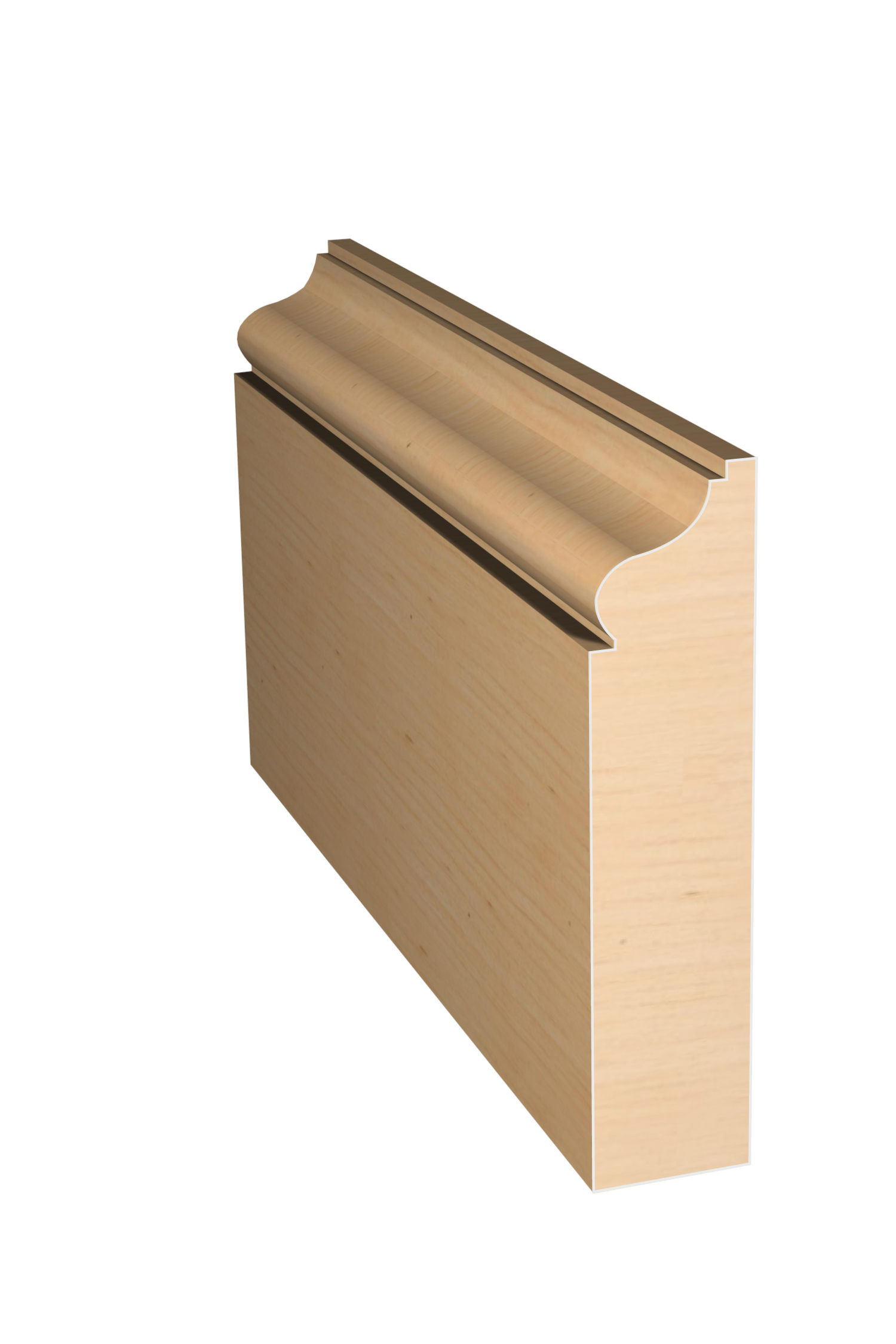 Three dimensional rendering of custom casing wood molding CAPL31412 made by Public Lumber Company in Detroit.