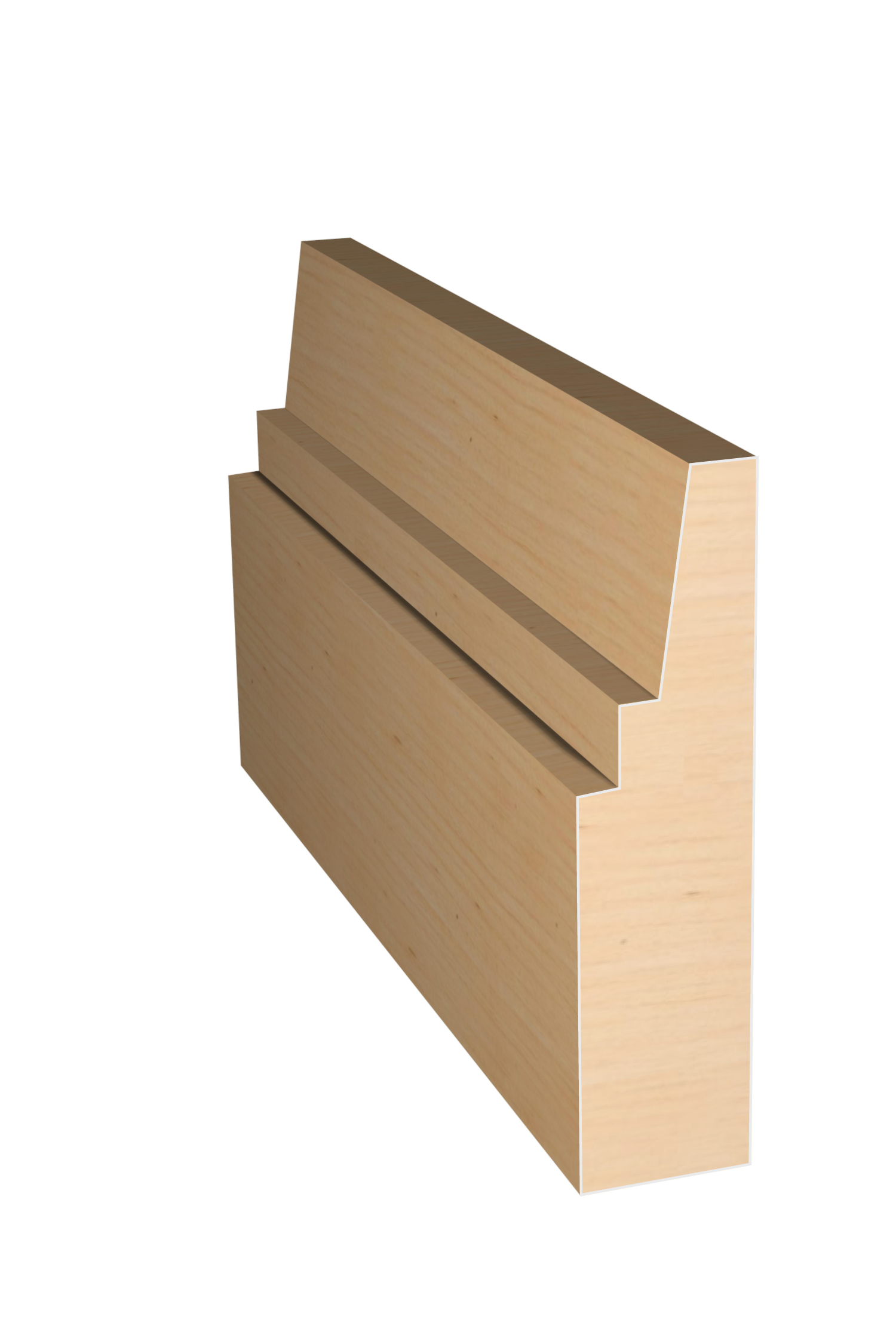 Three dimensional rendering of custom casing wood molding CAPL31415 made by Public Lumber Company in Detroit.