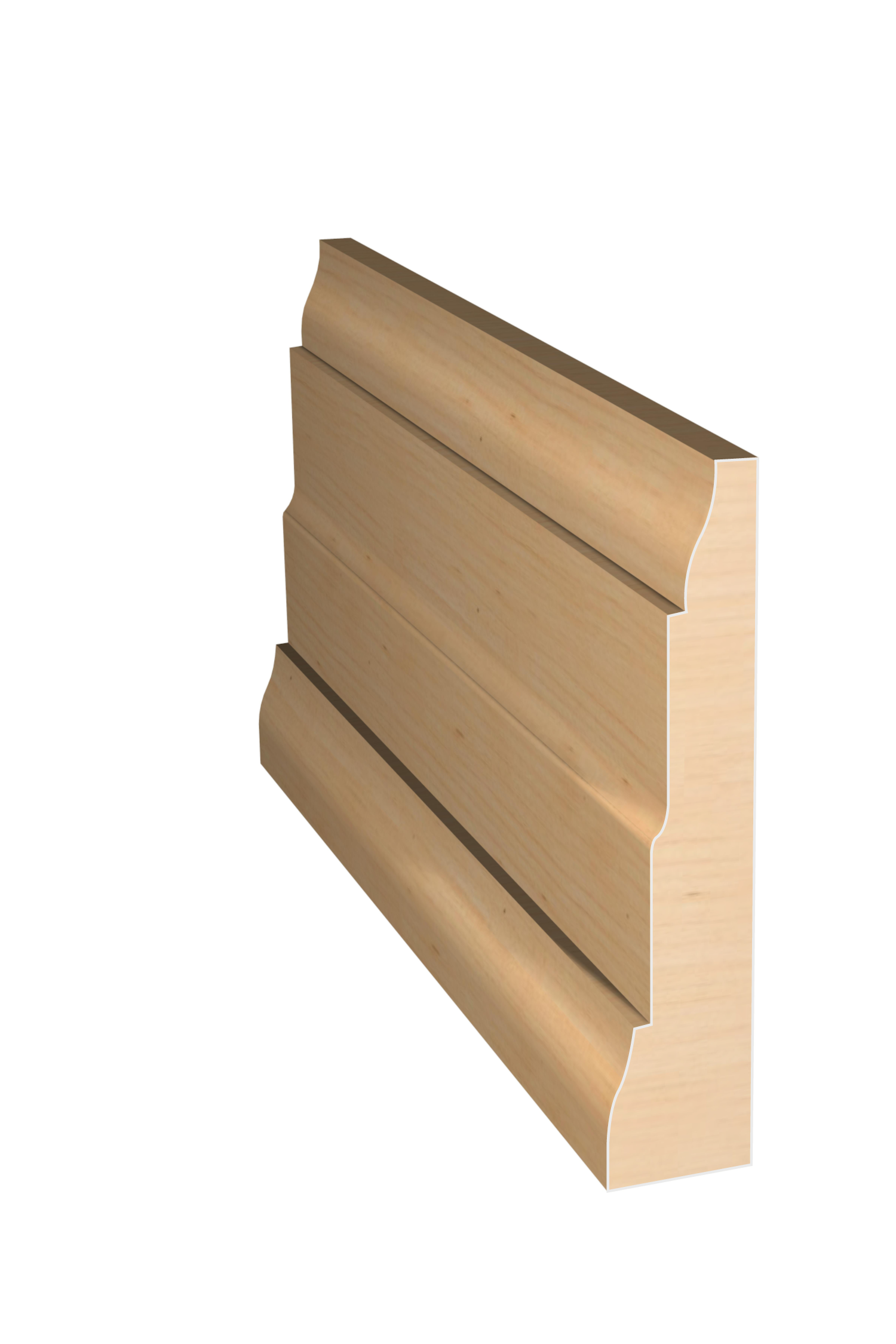 Three dimensional rendering of custom casing wood molding CAPL31425 made by Public Lumber Company in Detroit.