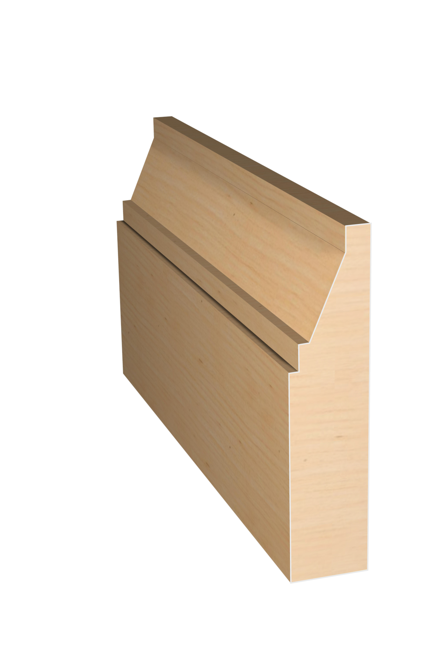 Three dimensional rendering of contemporary stock casing wood molding CAPL31426 made by Public Lumber Company in Detroit.