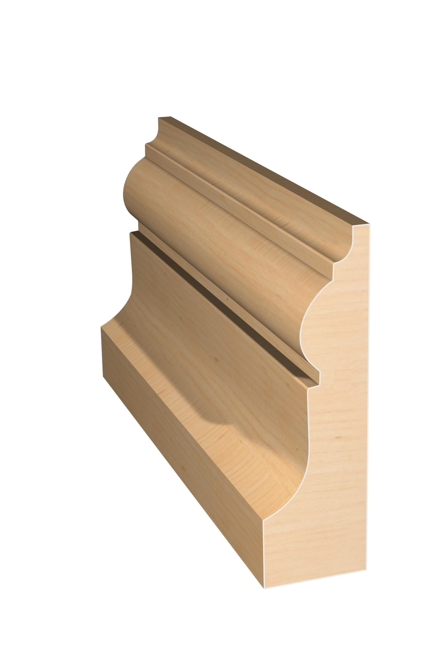 Three dimensional rendering of custom casing wood molding CAPL31427 made by Public Lumber Company in Detroit.