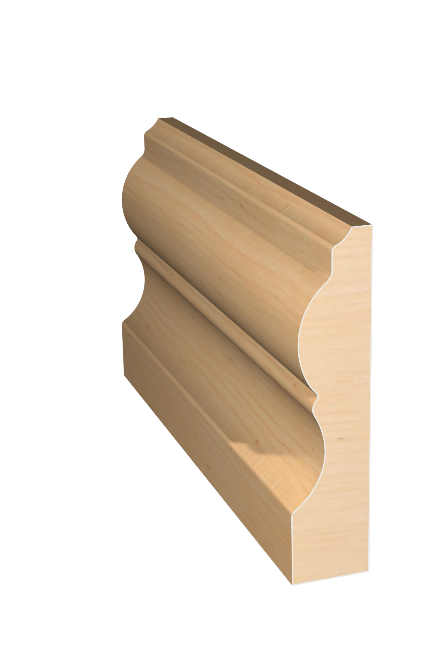 Three dimensional rendering of custom casing wood molding CAPL31433 made by Public Lumber Company in Detroit.