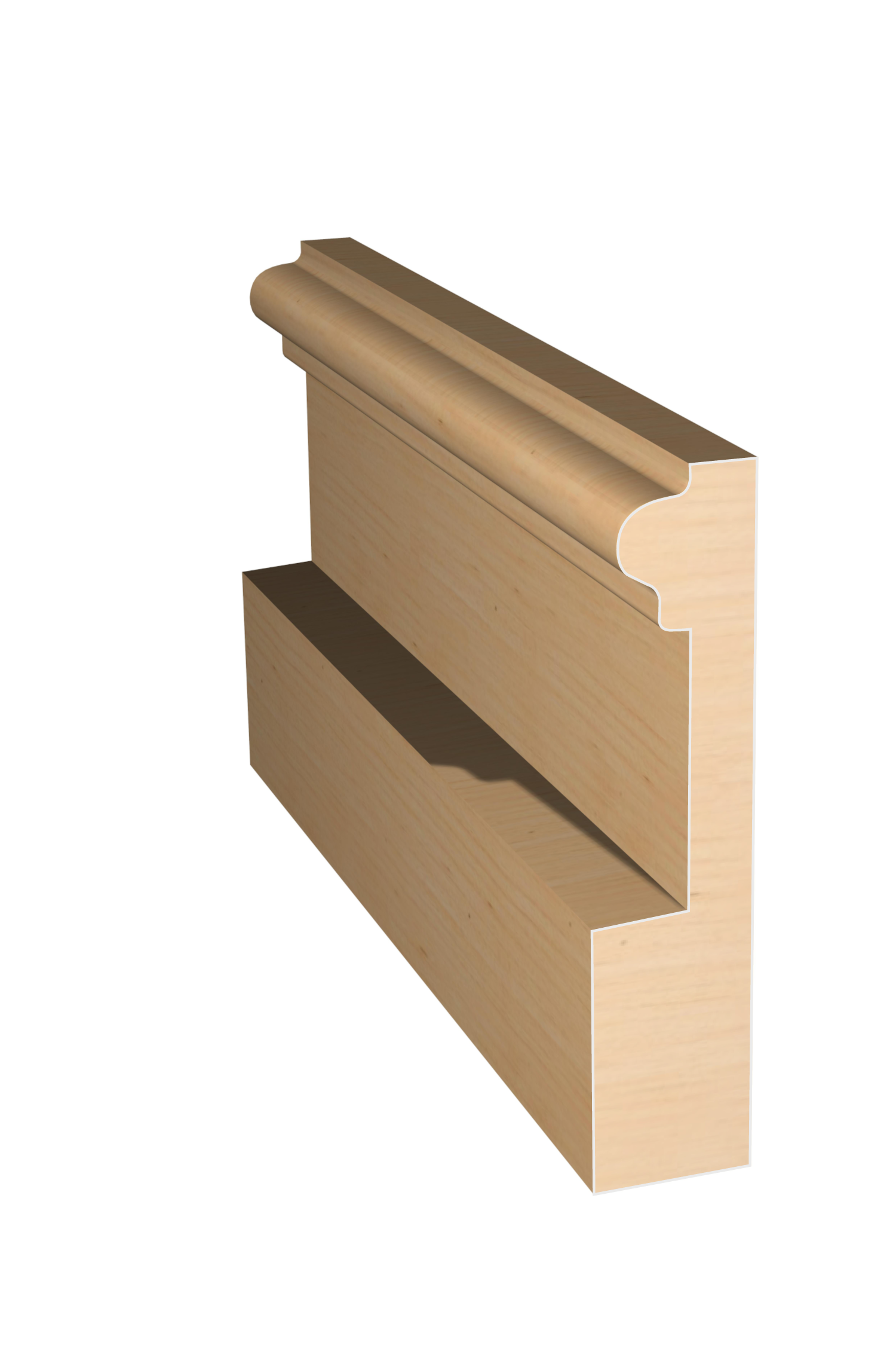 Three dimensional rendering of custom casing wood molding CAPL31434 made by Public Lumber Company in Detroit.