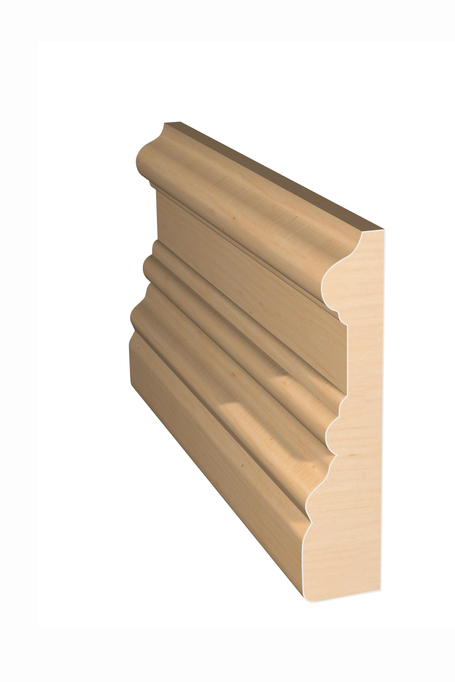 Three dimensional rendering of custom casing wood molding CAPL3145 made by Public Lumber Company in Detroit.
