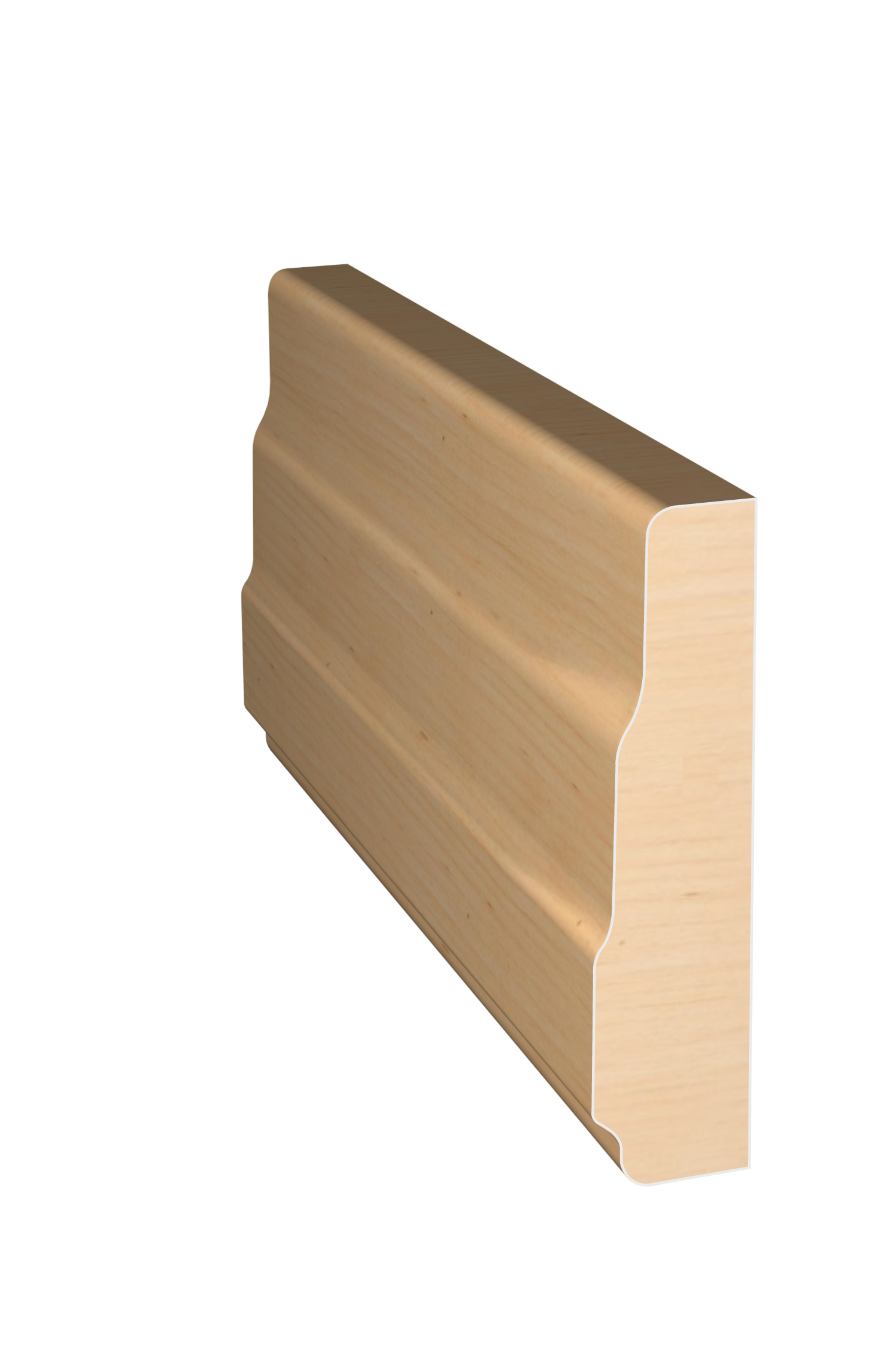 Three dimensional rendering of custom casing wood molding CAPL319 made by Public Lumber Company in Detroit.