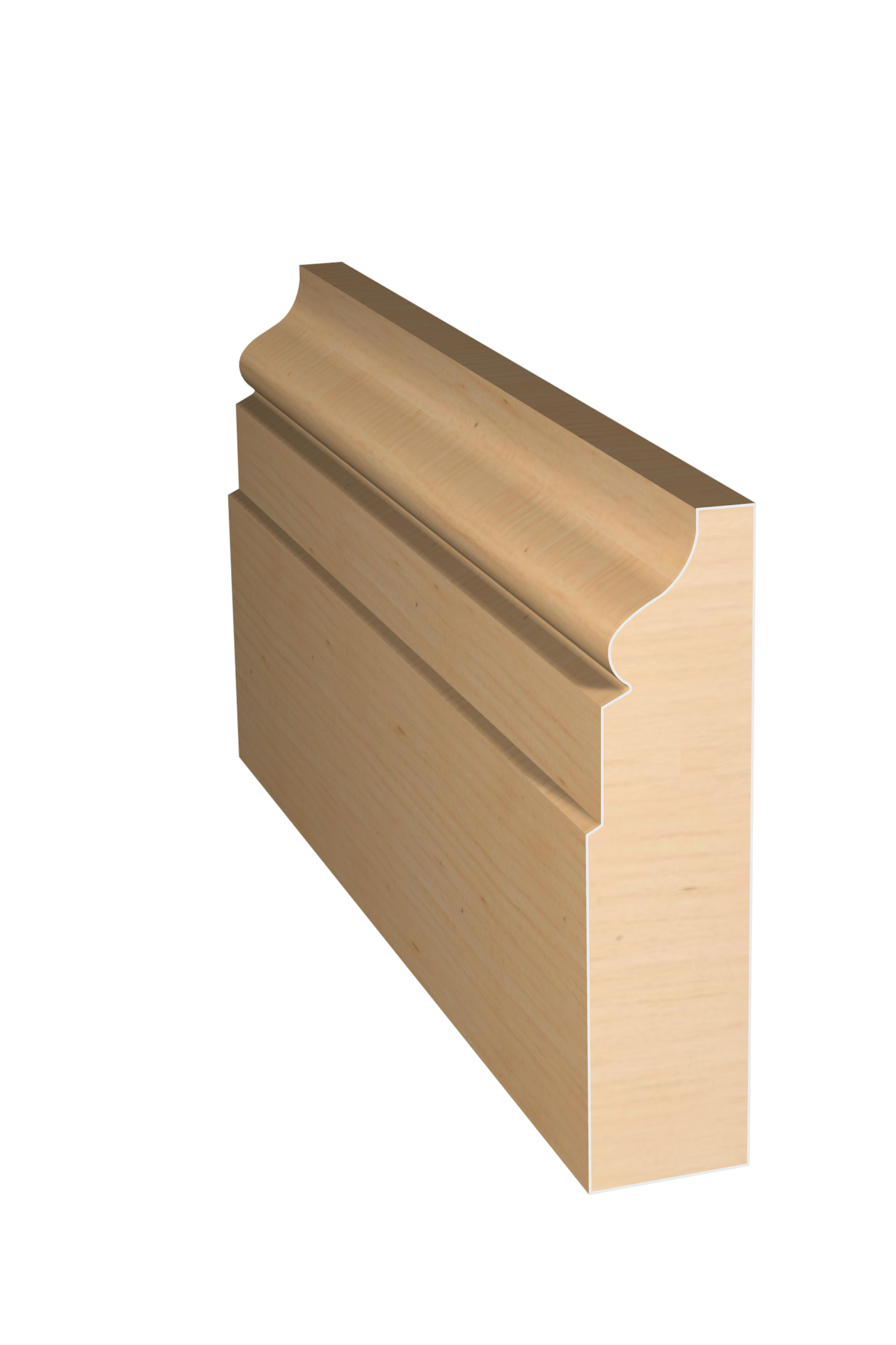 Three dimensional rendering of custom casing wood molding CAPL325 made by Public Lumber Company in Detroit.