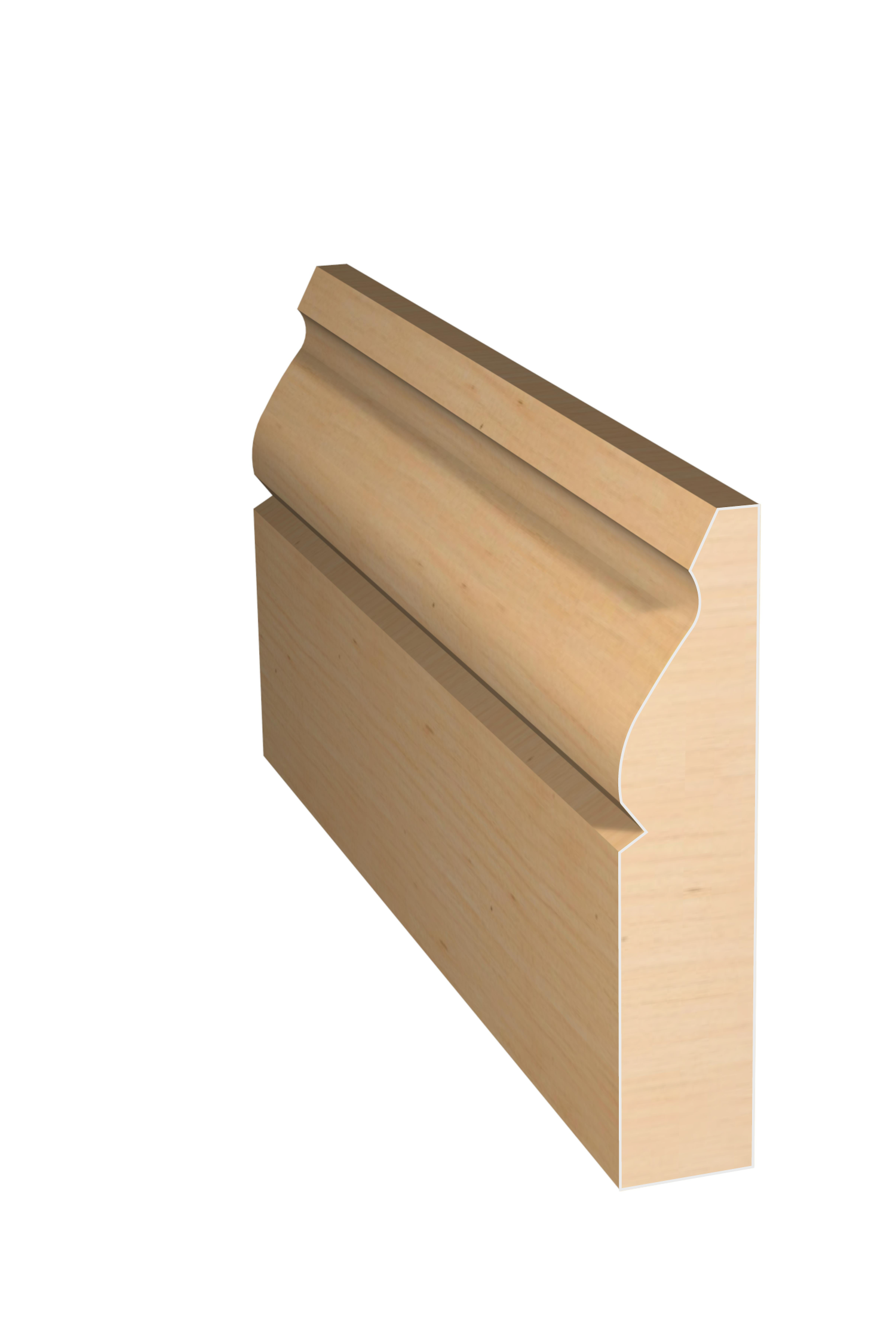 Three dimensional rendering of custom casing wood molding CAPL329 made by Public Lumber Company in Detroit.