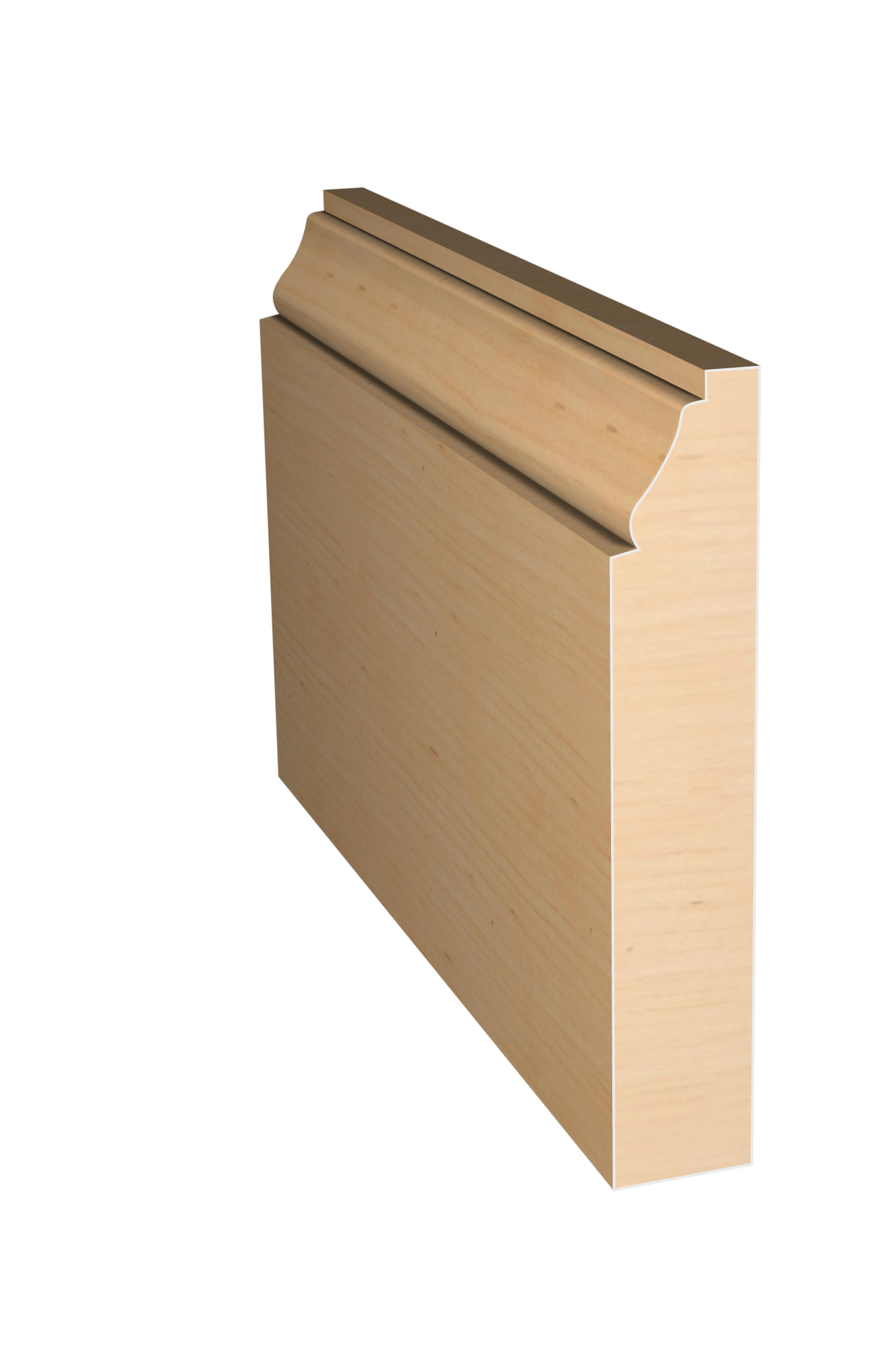 Three dimensional rendering of custom casing wood molding CAPL33410 made by Public Lumber Company in Detroit.