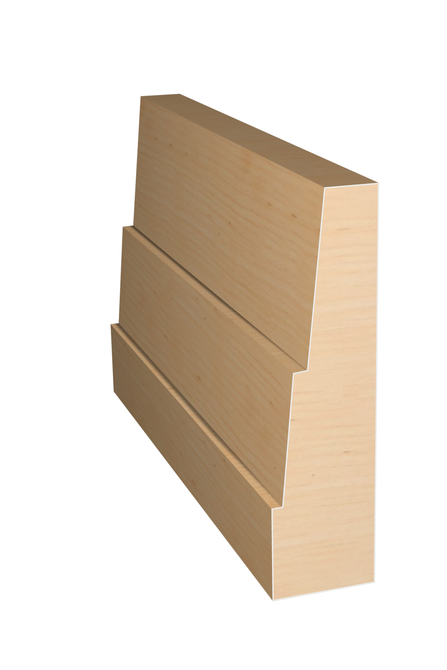 Three dimensional rendering of custom casing wood molding CAPL33417 made by Public Lumber Company in Detroit.