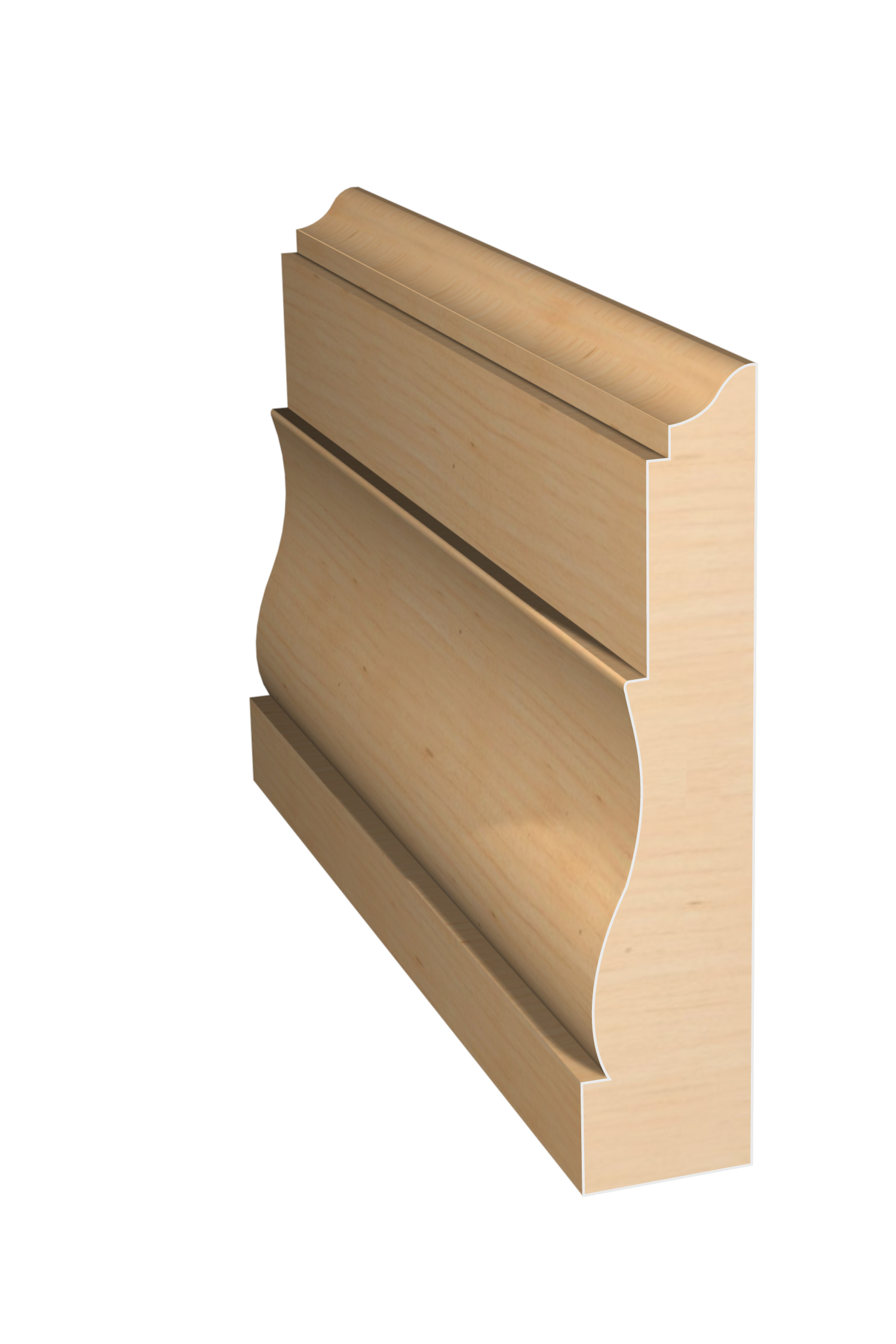 Three dimensional rendering of custom casing wood molding CAPL33418 made by Public Lumber Company in Detroit.