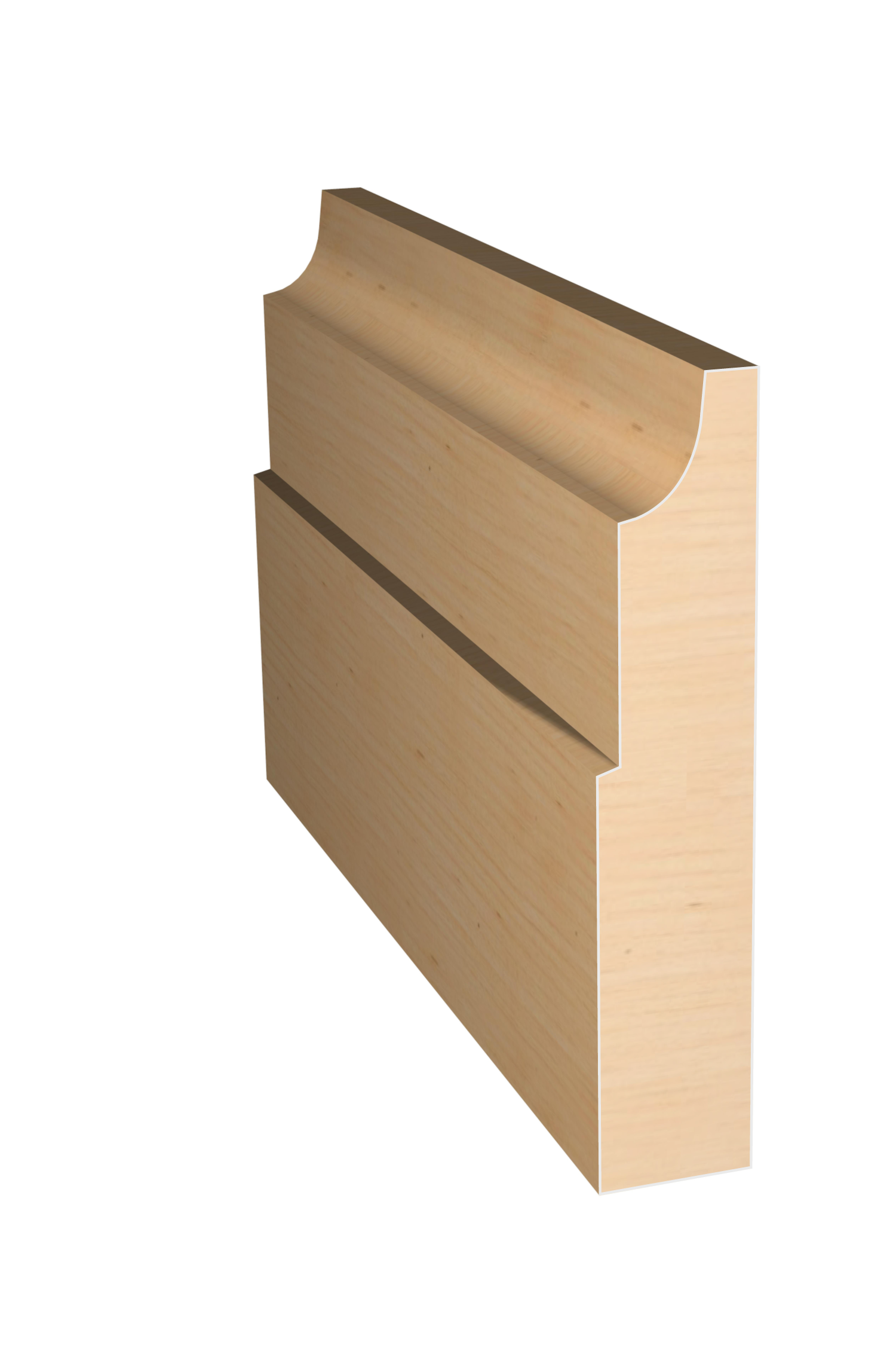 Three dimensional rendering of custom casing wood molding CAPL3348 made by Public Lumber Company in Detroit.