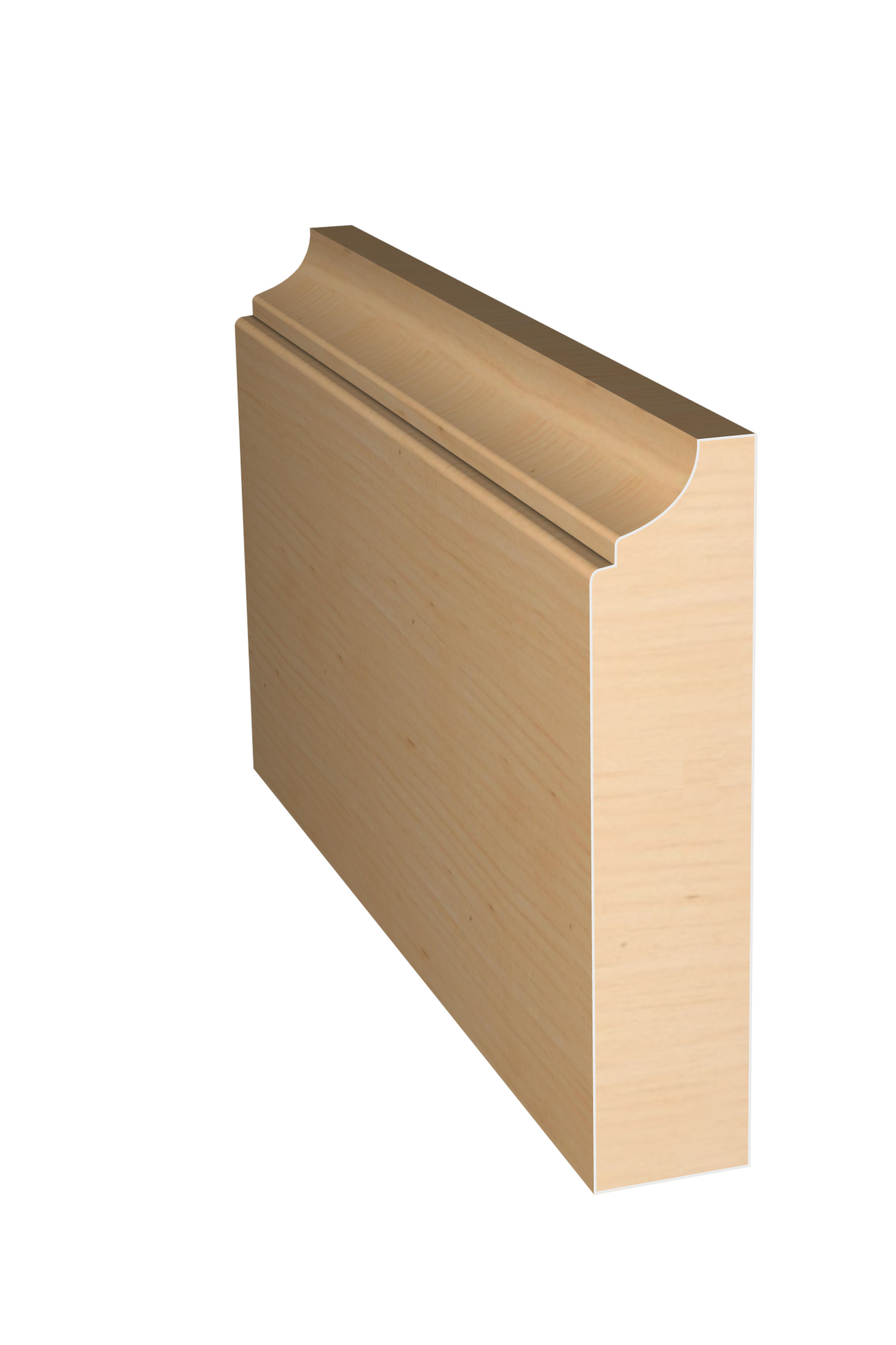 Three dimensional rendering of custom casing wood molding CAPL3381 made by Public Lumber Company in Detroit.