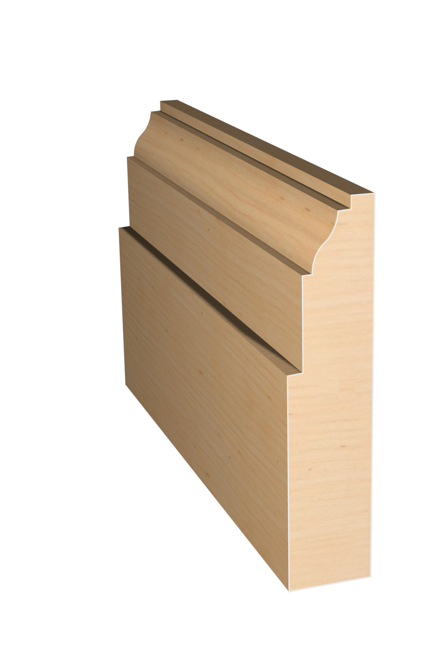 Three dimensional rendering of custom casing wood molding CAPL3582 made by Public Lumber Company in Detroit.