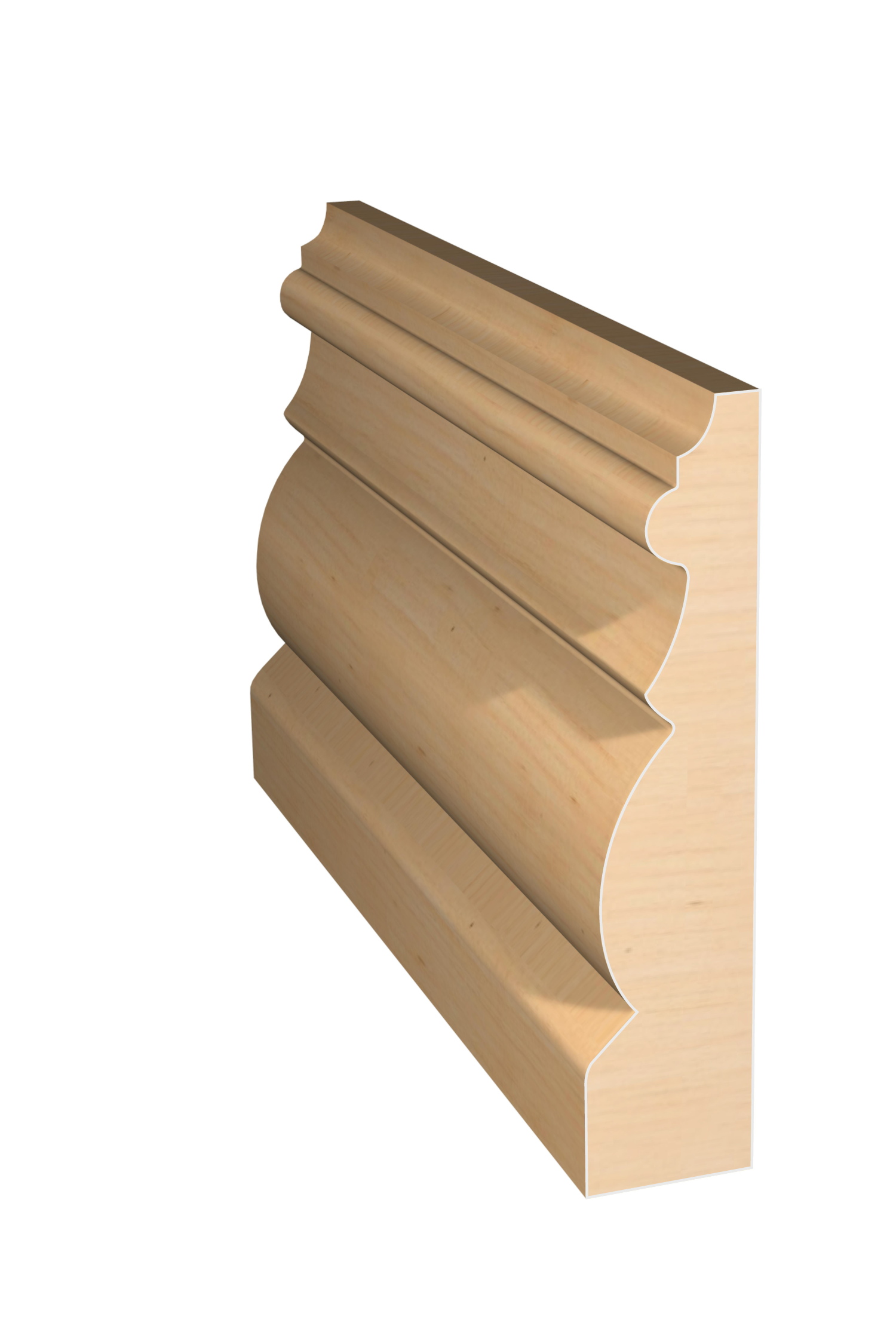 Three dimensional rendering of custom casing wood molding CAPL3583 made by Public Lumber Company in Detroit.