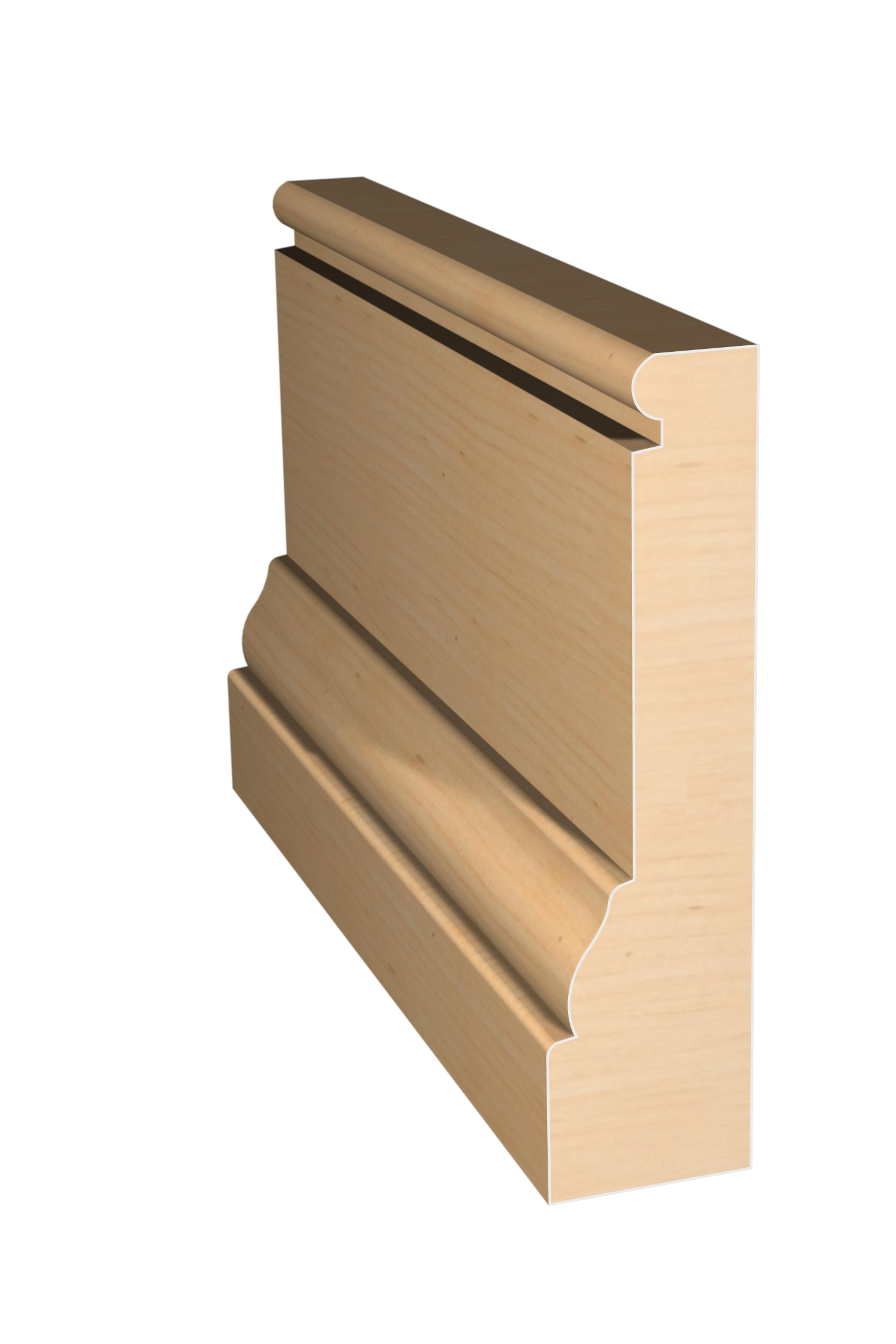 Three dimensional rendering of custom casing wood molding CAPL3781 made by Public Lumber Company in Detroit.