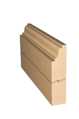 Three dimensional rendering of custom edge profile wood molding SKPL1 made by Public Lumber Company in Detroit.
