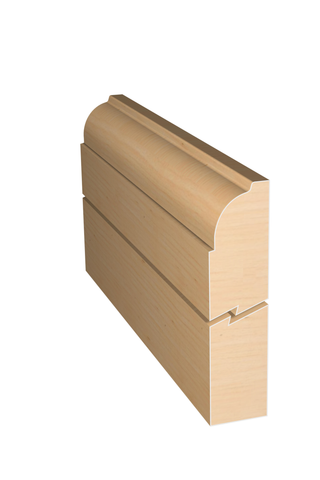 Three dimensional rendering of custom edge profile wood molding SKPL10 made by Public Lumber Company in Detroit.