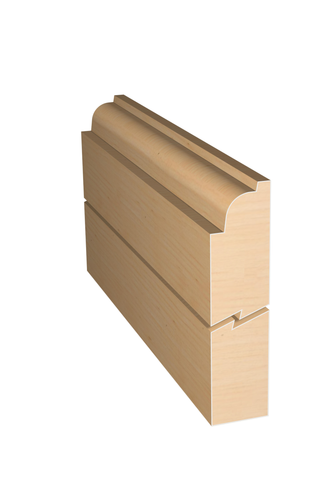 Three dimensional rendering of custom edge profile wood molding SKPL19 made by Public Lumber Company in Detroit.