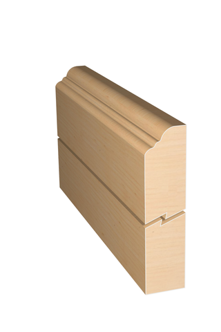 Three dimensional rendering of custom edge profile wood molding SKPL21 made by Public Lumber Company in Detroit.