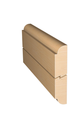 Three dimensional rendering of custom edge profile wood molding SKPL28 made by Public Lumber Company in Detroit.