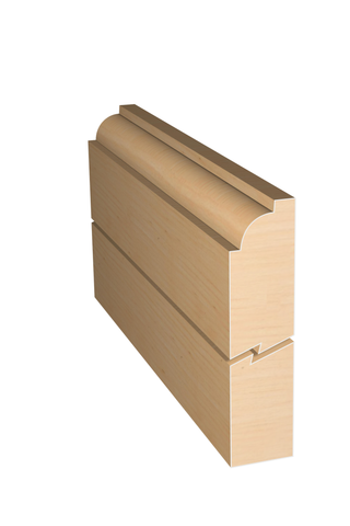 Three dimensional rendering of custom edge profile wood molding SKPL3 made by Public Lumber Company in Detroit.
