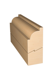 Three dimensional rendering of custom edge profile wood molding SKPL31 made by Public Lumber Company in Detroit.