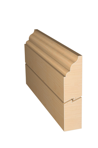 Three dimensional rendering of custom edge profile wood molding SKPL36 made by Public Lumber Company in Detroit.