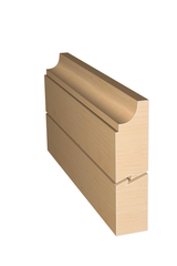 Three dimensional rendering of custom edge profile wood molding SKPL37 made by Public Lumber Company in Detroit.