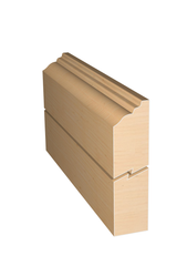 Three dimensional rendering of custom edge profile wood molding SKPL41 made by Public Lumber Company in Detroit.