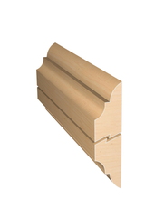 Three dimensional rendering of custom edge profile wood molding SKPL43 made by Public Lumber Company in Detroit.