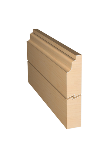 Three dimensional rendering of custom edge profile wood molding SKPL45 made by Public Lumber Company in Detroit.