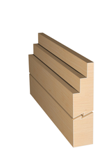 Three dimensional rendering of custom edge profile wood molding SKPL52 made by Public Lumber Company in Detroit.