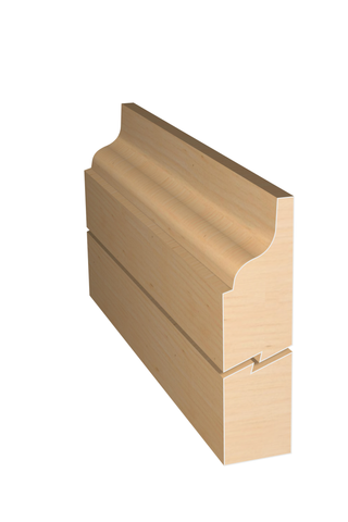 Three dimensional rendering of custom edge profile wood molding SKPL76 made by Public Lumber Company in Detroit.