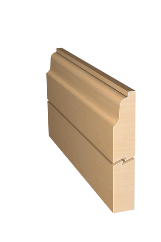 Three dimensional rendering of custom edge profile wood molding SKPL77 made by Public Lumber Company in Detroit.