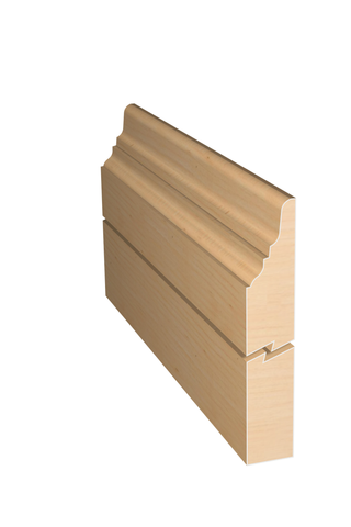 Three dimensional rendering of custom edge profile wood molding SKPL78 made by Public Lumber Company in Detroit.