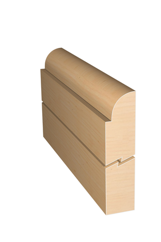 Three dimensional rendering of custom edge profile wood molding SKPL80 made by Public Lumber Company in Detroit.
