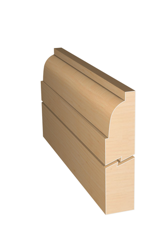 Three dimensional rendering of custom edge profile wood molding SKPL81 made by Public Lumber Company in Detroit.