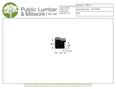 7/8"x1" Backband BBPL30