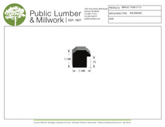 1-3/16"x1-3/16" Backband BBPL67