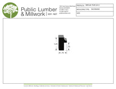 1-1/4"x3/4" Backband BBPL68