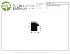 1-1/4"x1-1/4" Backband BBPL75