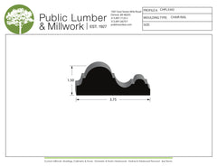1-1/2"x3-3/4" Chair Rail CHPL3343