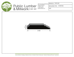 5/8"x3-7/16" Chair Rail CHPL3381