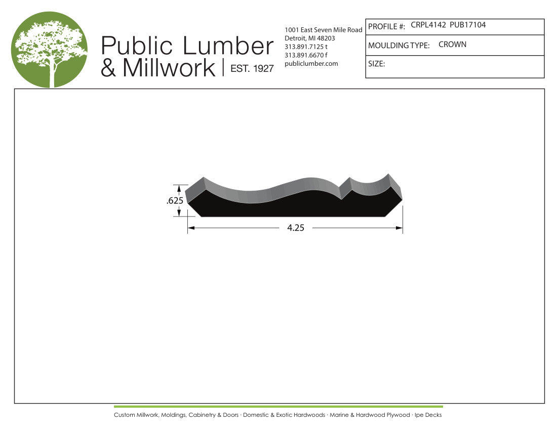 5/8"x4-1/4" Crown CRPL4142