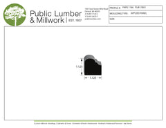 1-1/8"x1-1/8" Applied Moulding PMPL1186