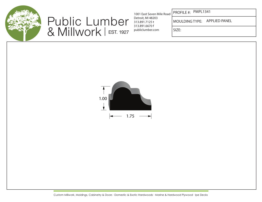 1"x1-3/4" Applied Moulding PMPL1341