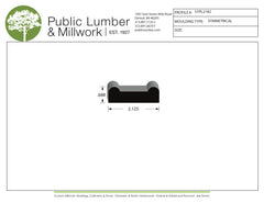 11/16"x2-1/8" Symmetrical SYPL2182